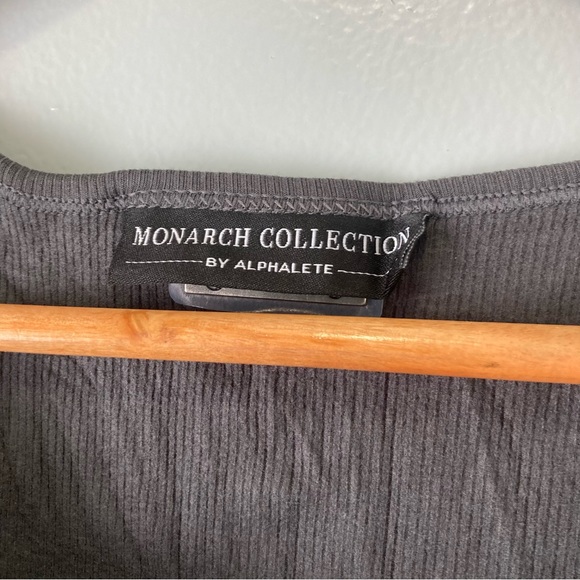 Alphalete Monach Cut Out Bodysuit Dark Grey One Piece Gym Workout Wear BNWT - Picture 8 of 16